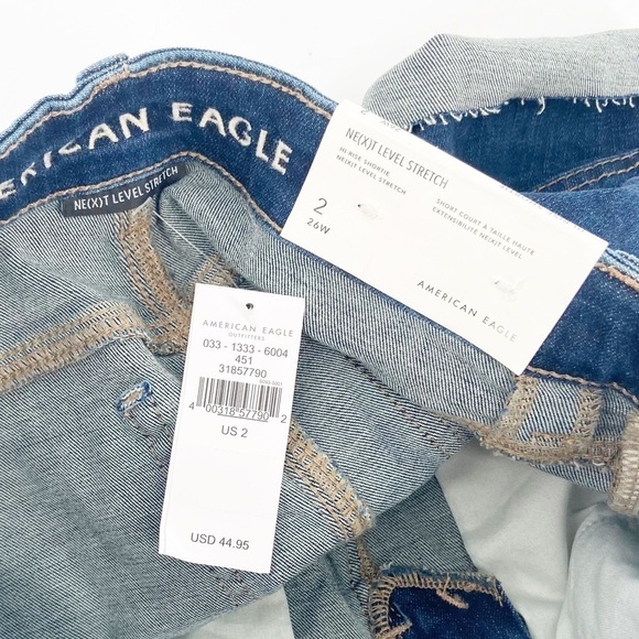 NWT American Eagle Hi-Rise Shortie Ne(x)t Level Stretch Size 2 - Picture 3 of 4
